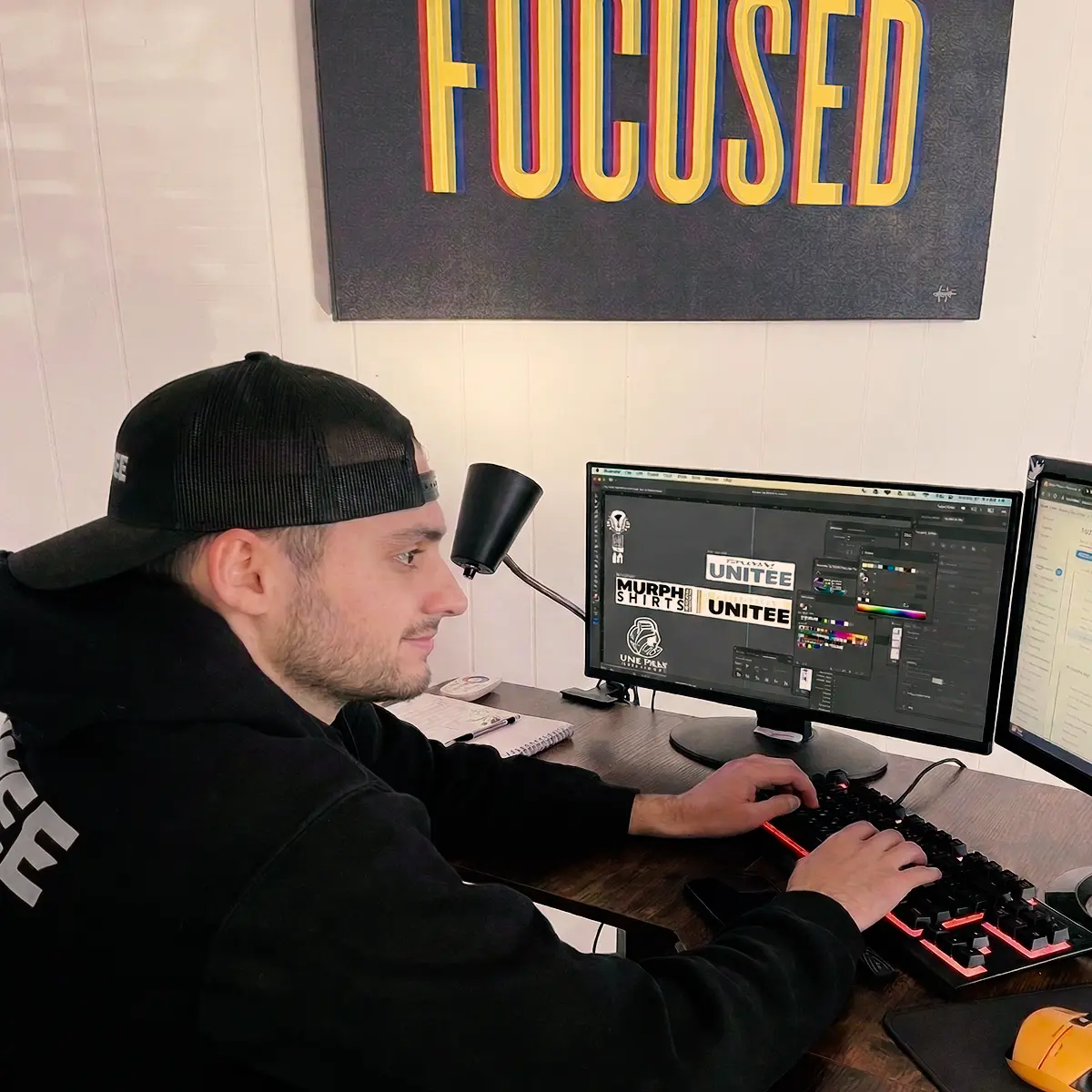 Matthew Douet at work