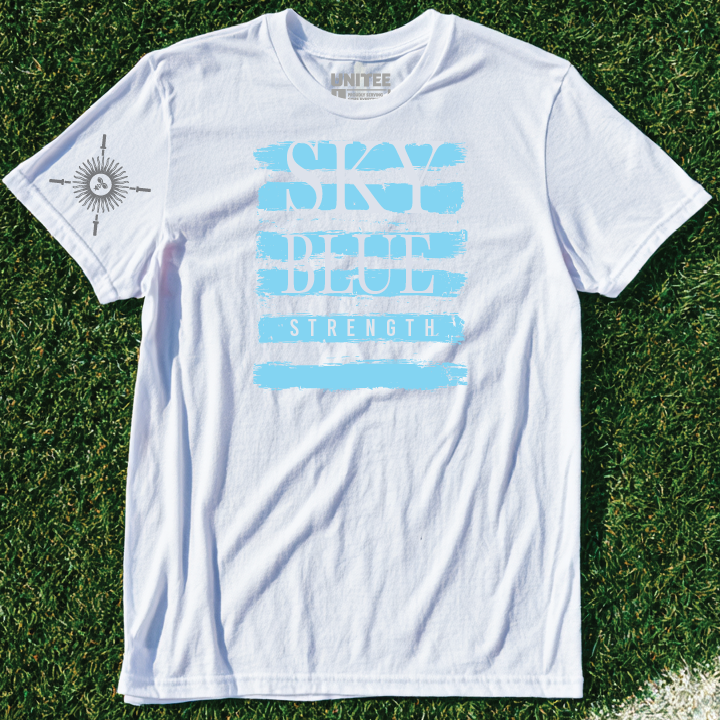 Sky Blue Strength Argentina inspired gym shirt concept