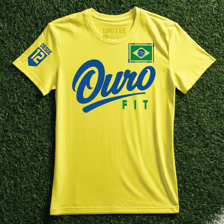 O U R O Fitness Brazil inspired gym shirt concept