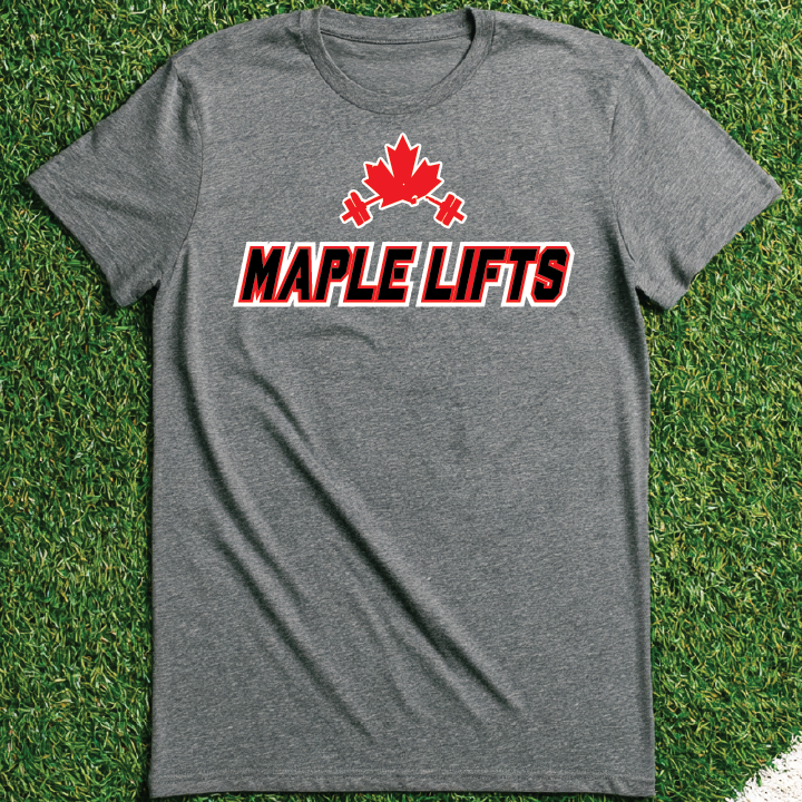 Maple Lifts Canada inspired gym shirt concept 1