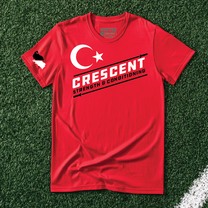 Crescent Strength & Conditioning Türkiye inspired gym shirt concept