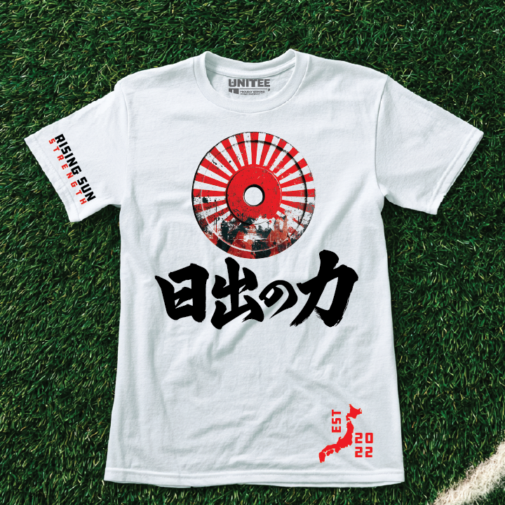 Rising Sun Strength Japan inspired gym shirt concept