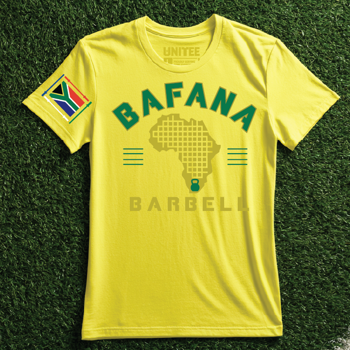 Bafana Barbell South Africa inspired gym shirt concept
