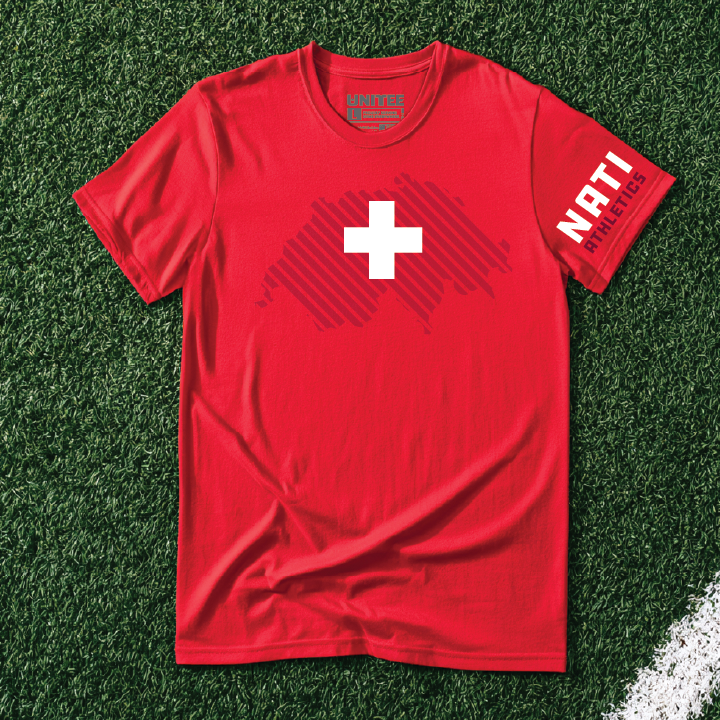 NATI Fit Switzerland inspired gym shirt concept