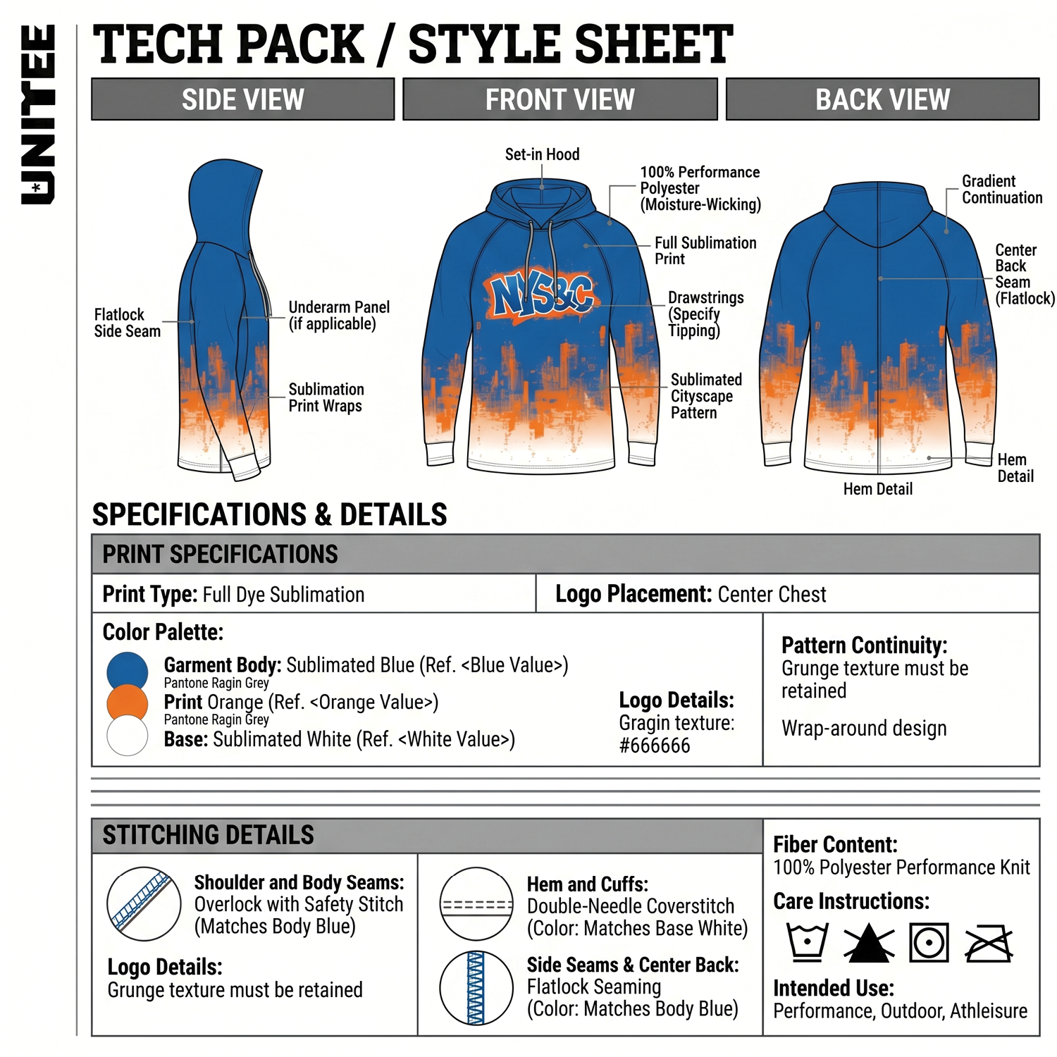 NY S&C hoodie tech pack