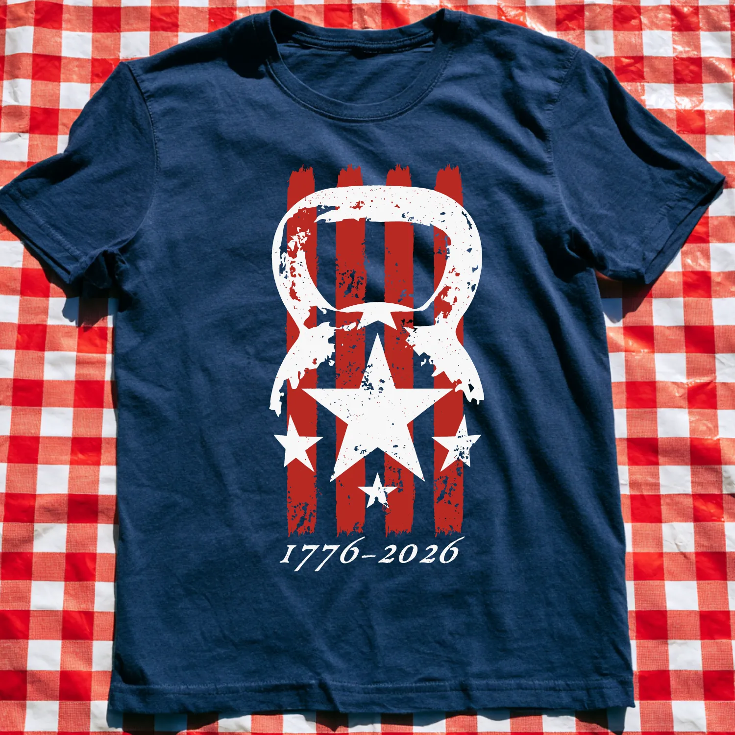 1776 Iron Bell Fourth of July design