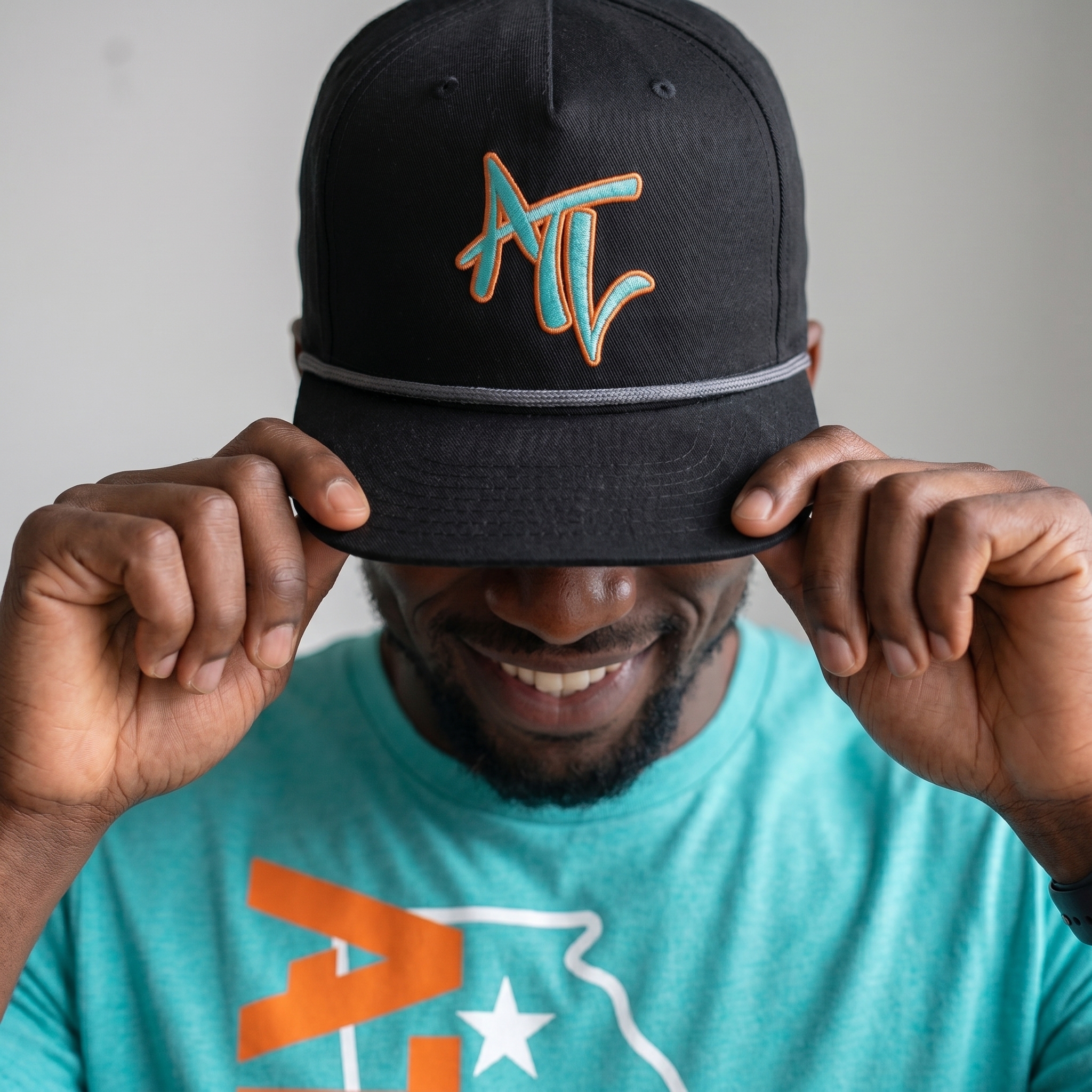 ATL Fitness black rope hat with embroidered ATL mark