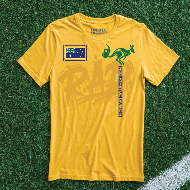 Roo Athletics Division Australia inspired gym shirt concept