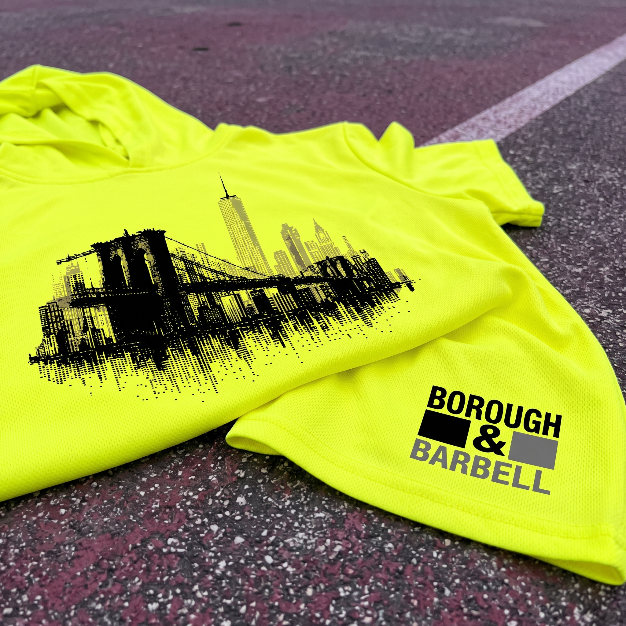 Borough & Barbell full apparel collection with hoodie, jogger, hat, crop tee, and graphic tees