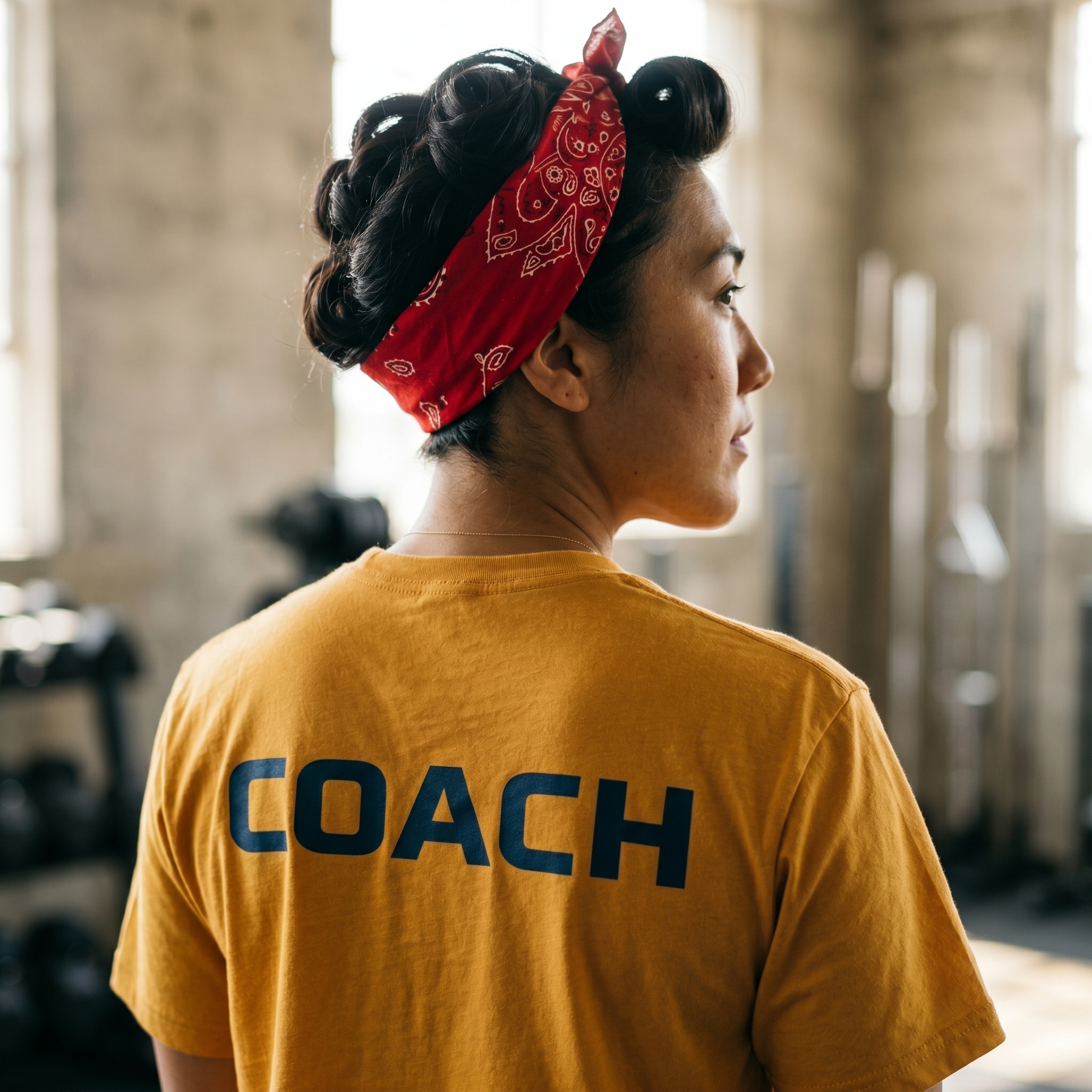 Late Show Lift Co coach shirt with bold back Coach lettering