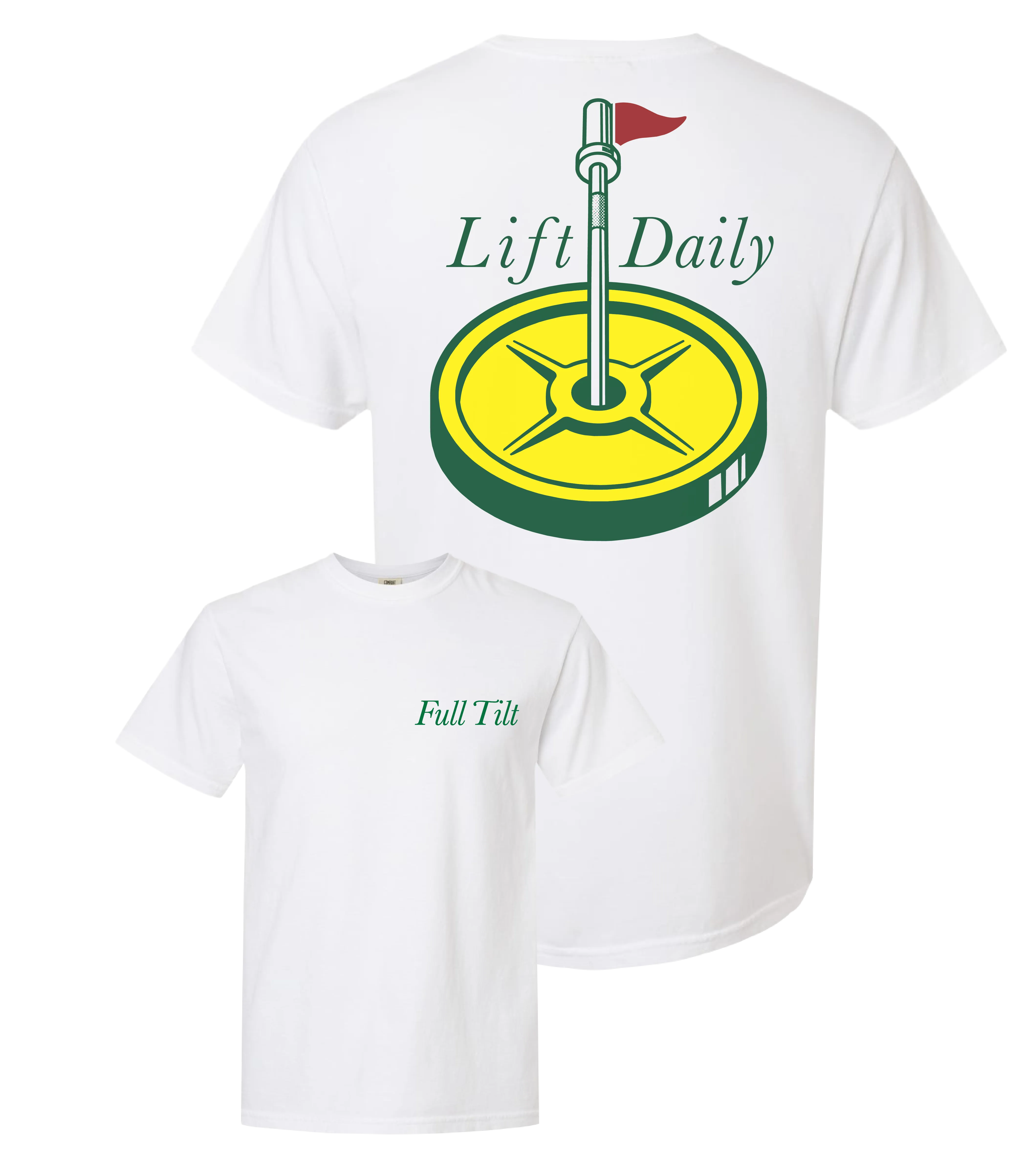 White Full Tilt Lift Daily T-shirt concept