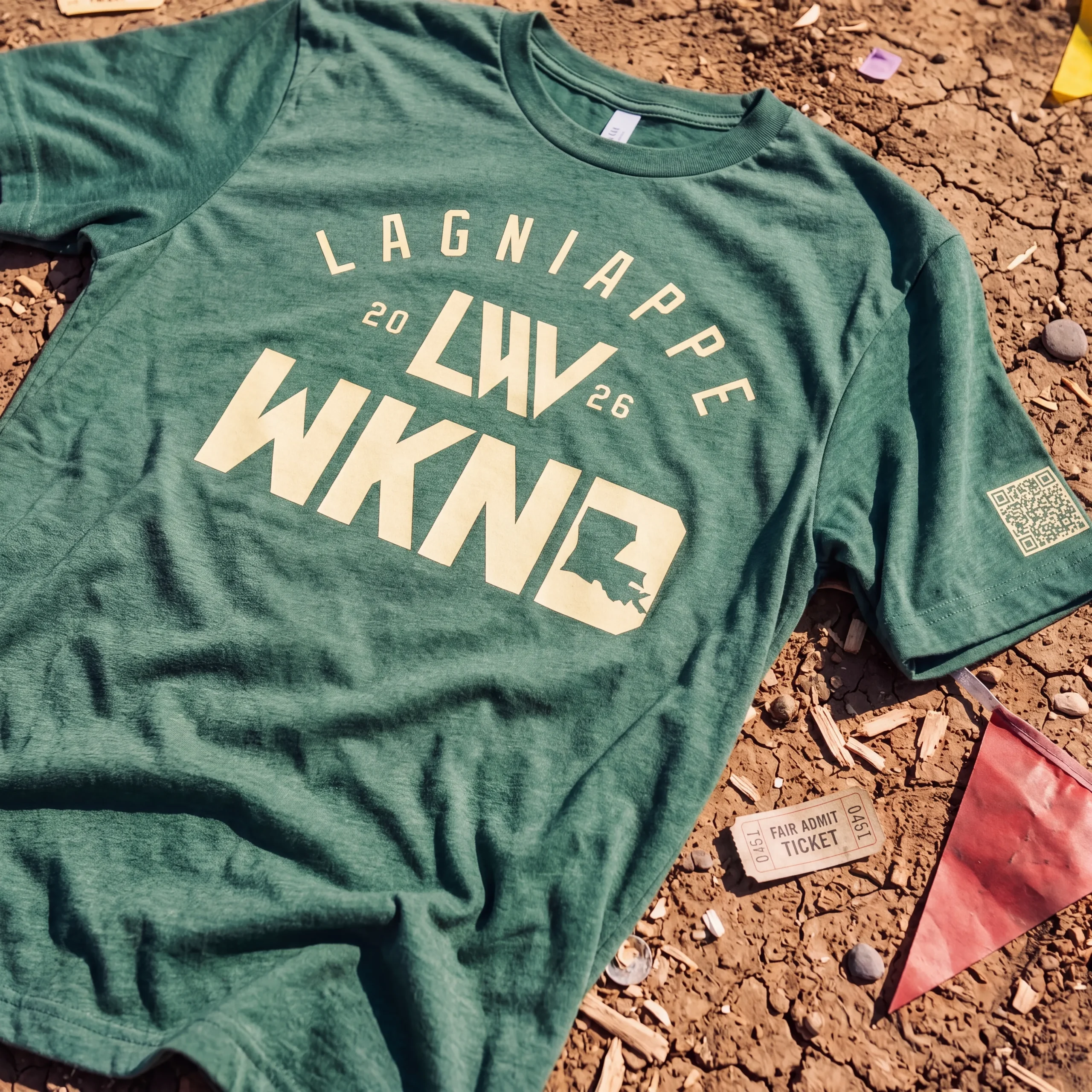 Green Lagniappe WKND festival shirt
