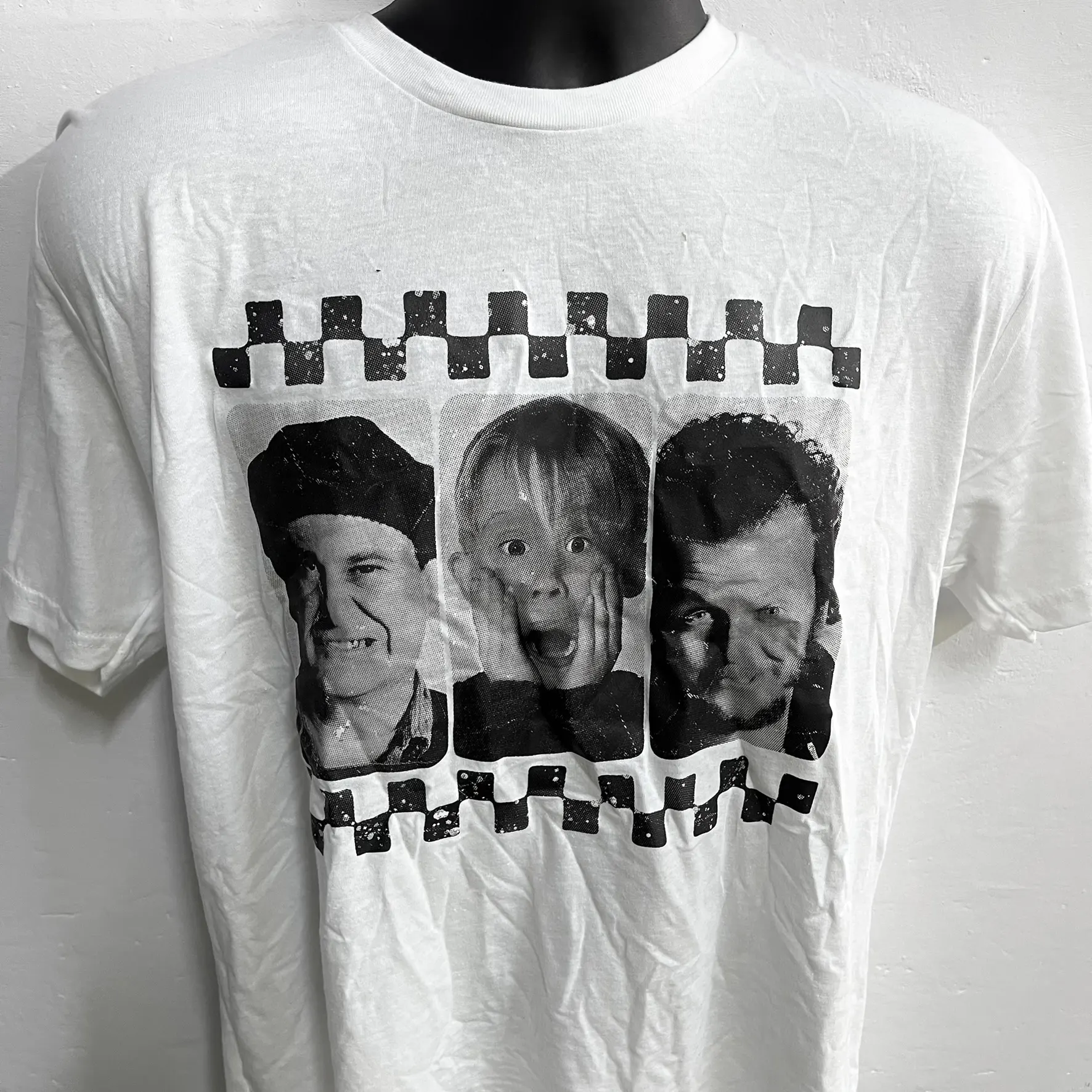 Home Alone Wet Bandits black-and-white halftone apparel graphic created by UNITEE Design Lab