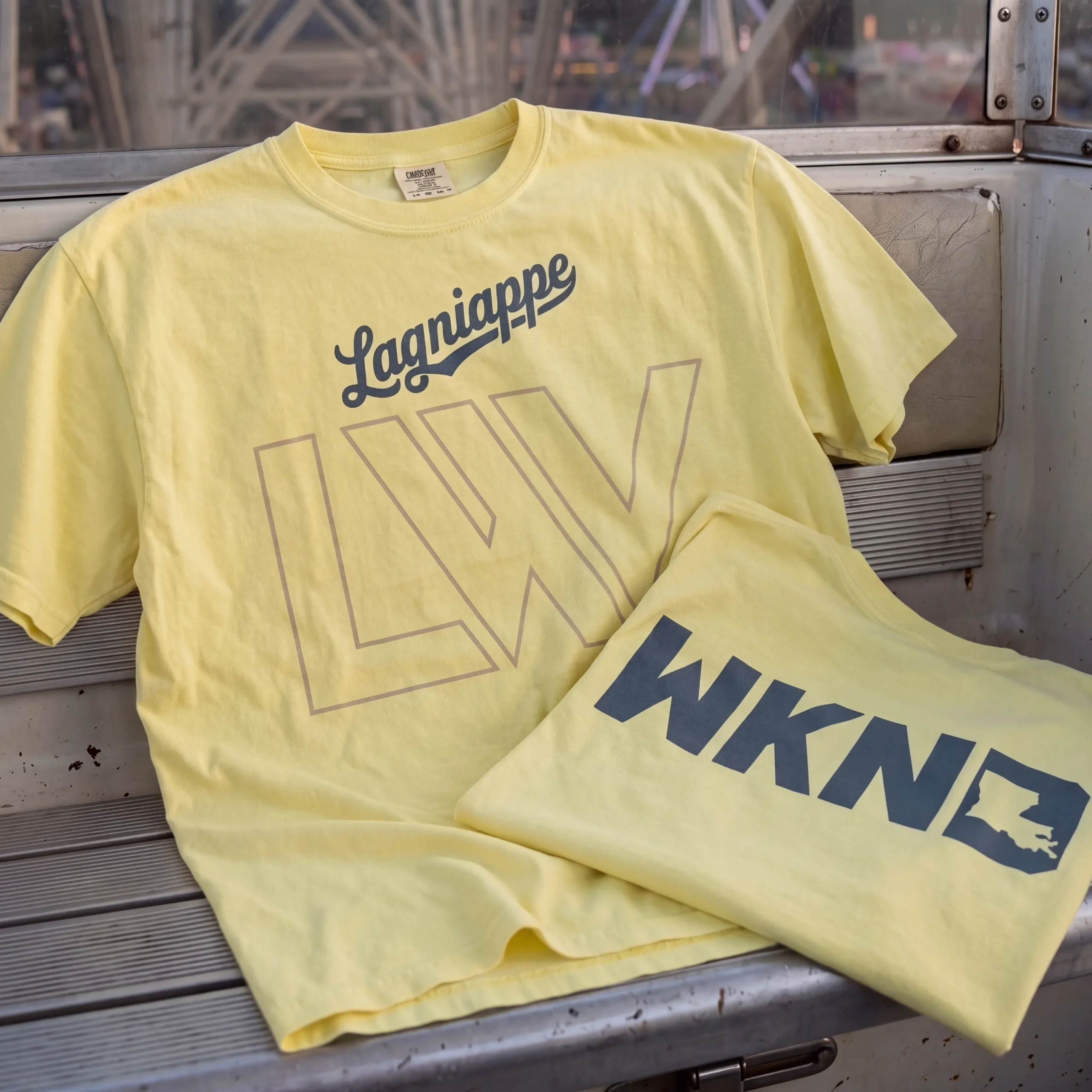 Yellow Lagniappe WKND festival shirts