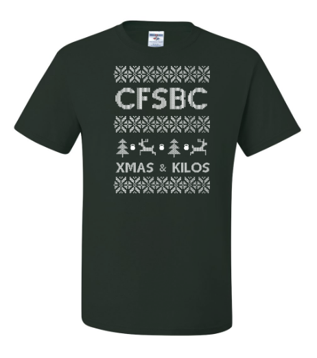 Christmas and Kilos competition shirt