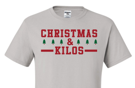 Christmas and Kilos competition shirt